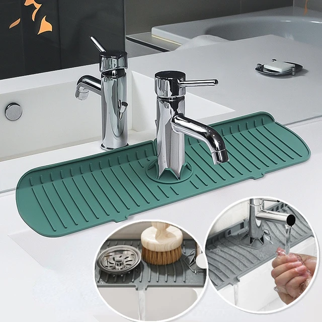 Reliable Anti-splash Faucet Mat Silicone Practical Tear-resistant Sink  Counter Mat Kitchen Sink Accessories - AliExpress
