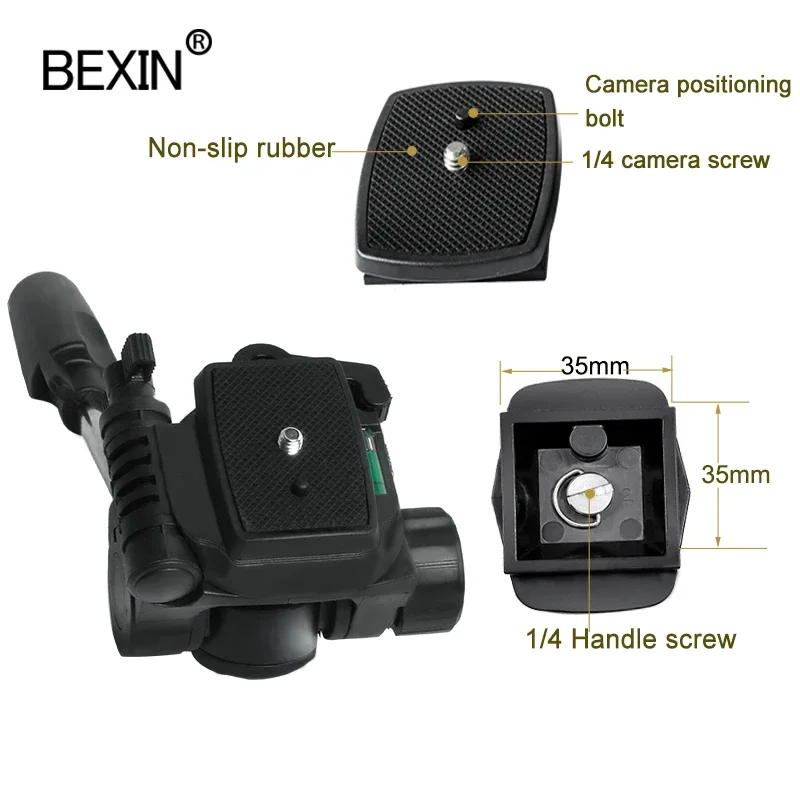 BEXIN Ball head universal three-dimensional fluid handheld video shooting panoramic tripod head for dslr camera monopod tripod