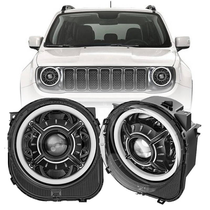 

For Jeep Renegade 2018-2021 LED Headlight Assembly Hi/Lo Beam and DRL Plug and Play