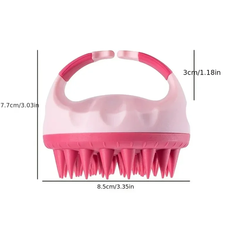 Scalp Brush Massager Sculp Scrubber Brush Wheat Straw Biodegradable Silicone Shampoo Brush Hair Scalp Massager For Hair Growth 6