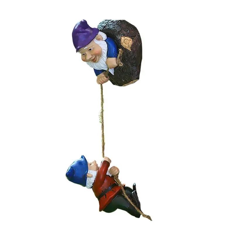 

Climbing Gnomes For Tree Garden Gnomes Outdoor Tree Decor Outdoor Tree Stump Decorations Cute Funny Gnomes Climbing On Branche