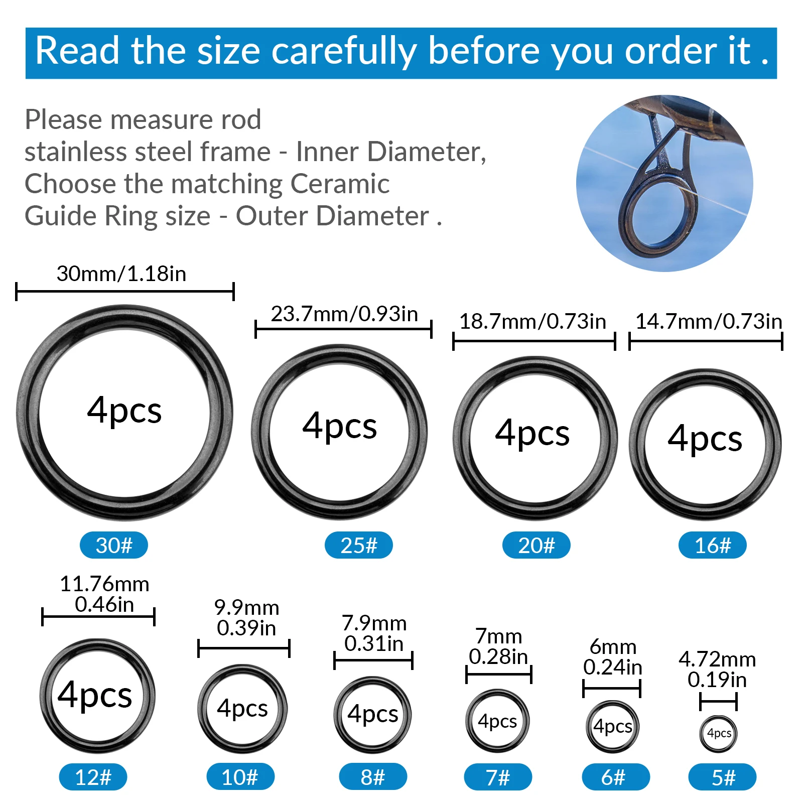 40pcs Durable Fishing Rig Rings - Round Connectors