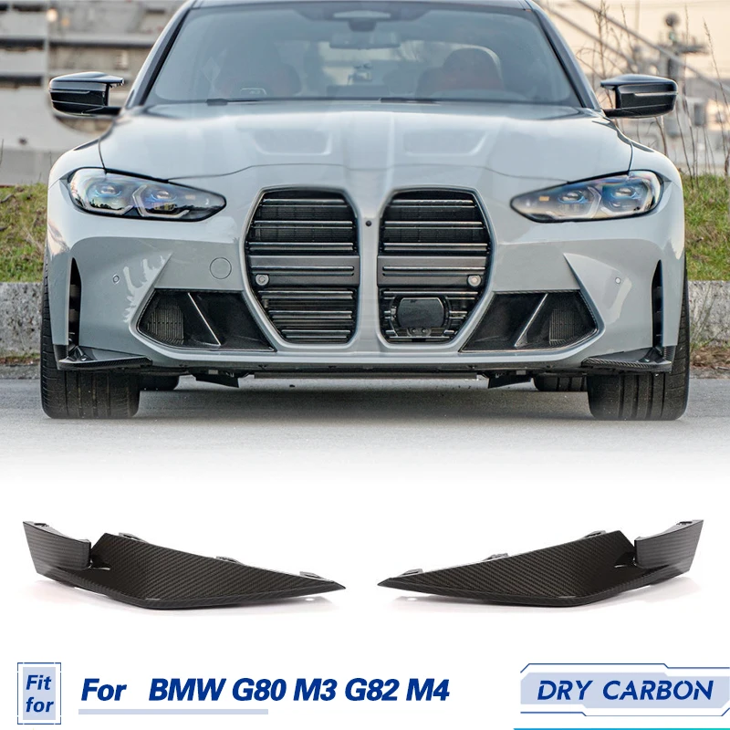 

Car Front Bumper Splitters Lip Dry Carbon For G80 M3 G82 M4 2021 2022 Racing Replacement Flaps Cupwings Front Splitters Apron