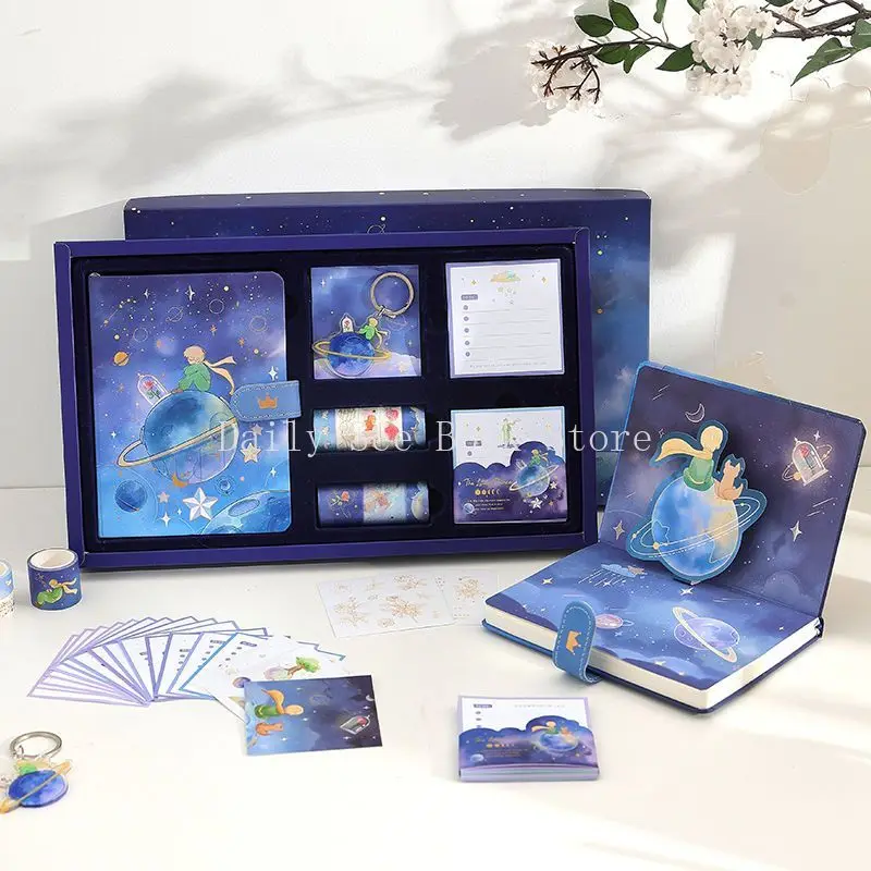 

Cartoon Cute Little Prince Ledger Set Gift Box, High Appearance Level Notebook Birthday Gift