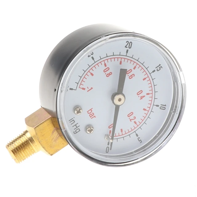 Manometro Per Aria, Acqua, Olio - Quadrante 50mm Con Connessione 1/8 BSPT - Foto 3