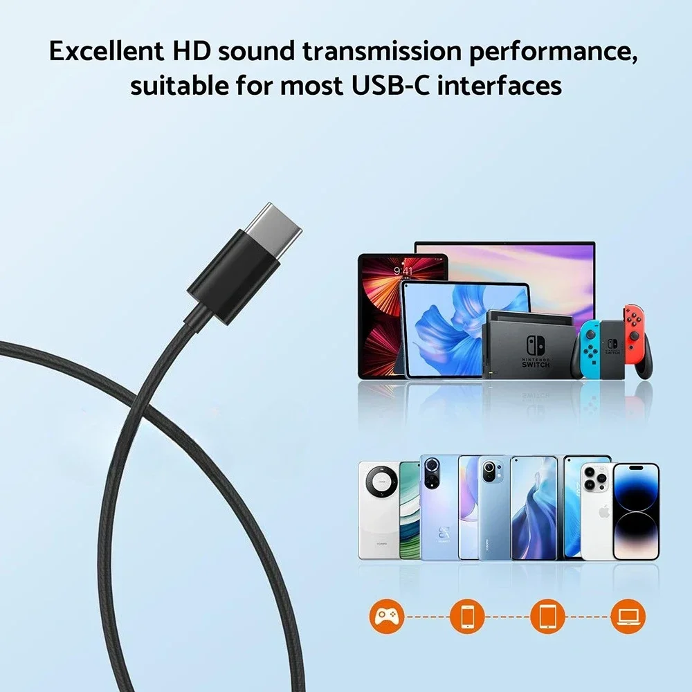 3.5mm Type-C Stereo In-Ear Headphones with Mic Control