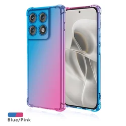 Shockproof Gradient TPU Case - Durable Protective Clear Cover for Motorola Edge 70 Pro (Blue Pink)