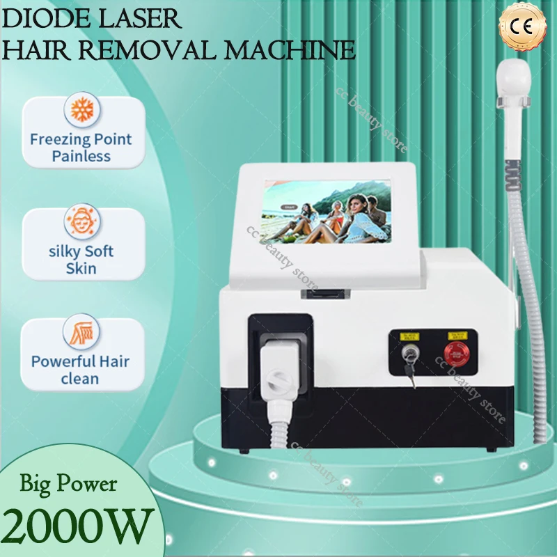 

Max 2000W 808nm Diode Laser Depilation Equipment Ice Laser Hair Removal Machine For Salon Skin Rejuvenation