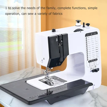 Macchina da cucire portatile per principiantiKit di riparazione elettrica domestica piccola con pedale piedino a 12 punti bianco 1