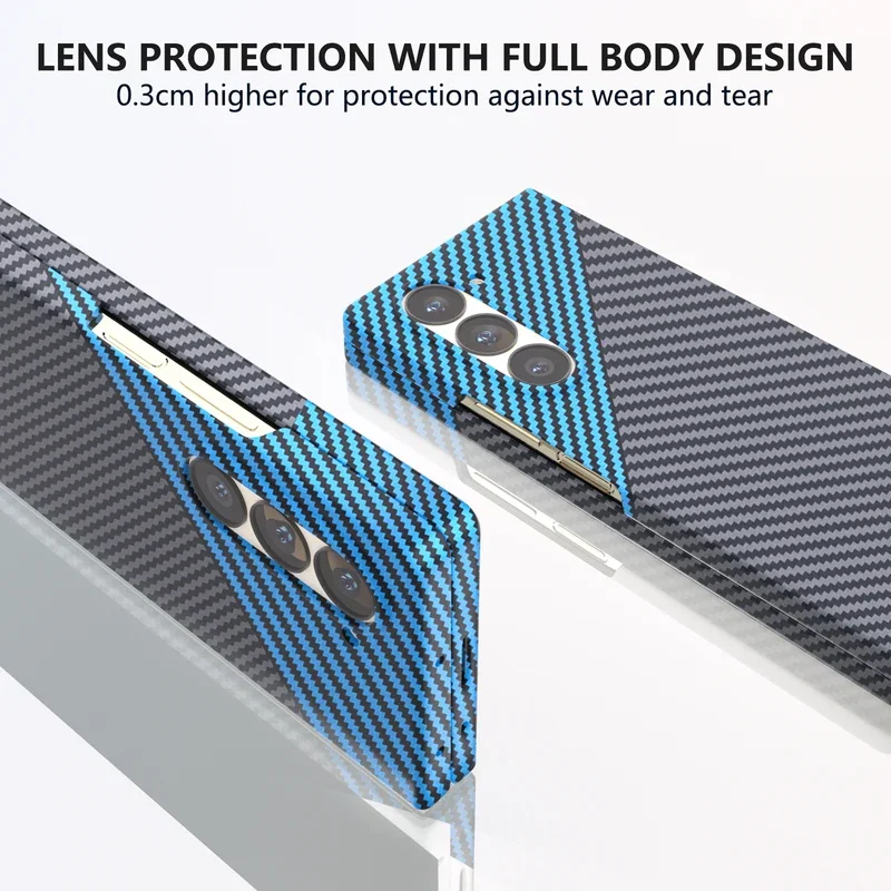 Sleek Matte Frosted Carbon Fiber Decal Case - Shockproof Protective Cover