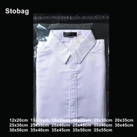 StoBag 100pcs PE Transparent Plastic Clothes Self Adhesive Bags Packaging Storage Shirt Sealed Clear Reusable Pouches Wholesale 1
