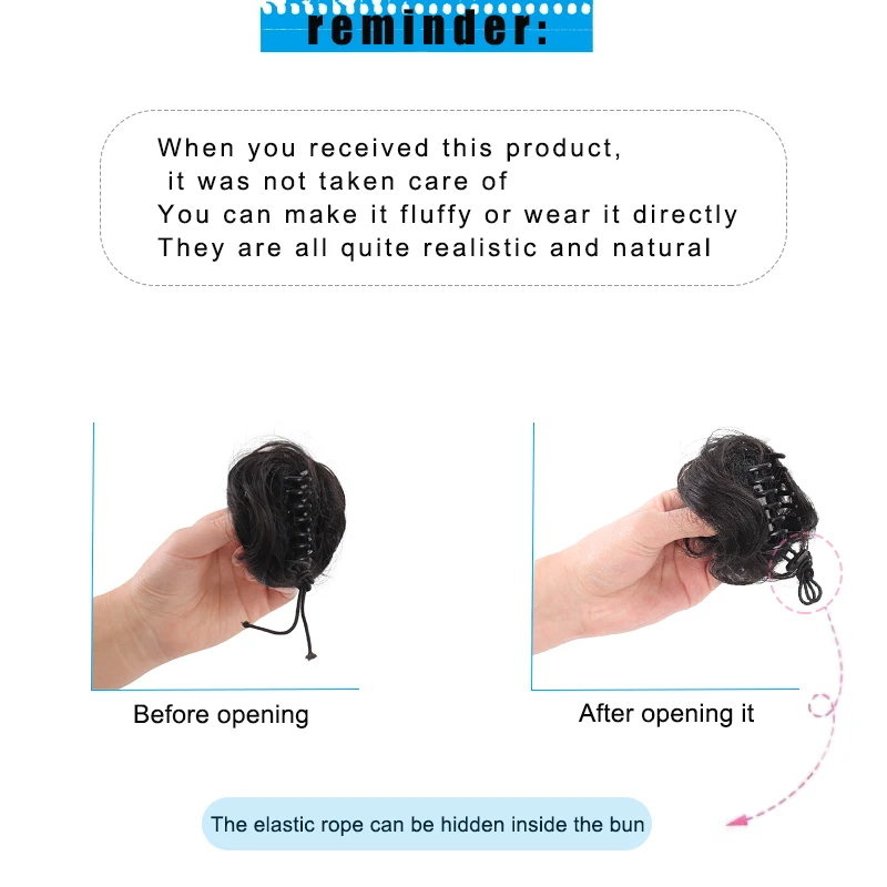 [Messy Bun] Mini Claw Clip Messy Bun Hairpiece | 1pc | Synthetic | Easy Hair Styling | Hair Accessories | Suitable for Girls