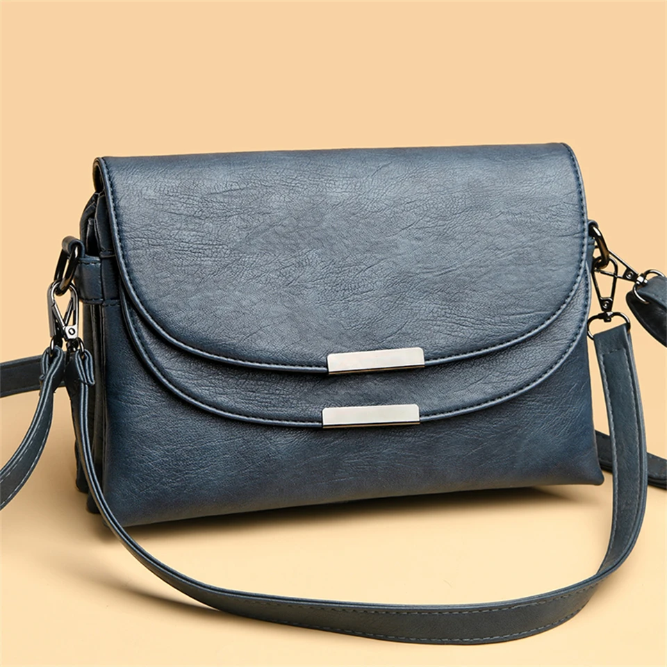 

2023 Casual Shoulder Bags for Women High Quality Leather Solid Crossbody Sac Luxury Designer Ladies Fashion Small Messenger Bags