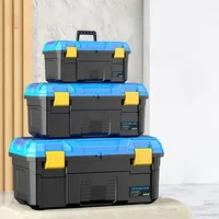Large-capacity Portable Carrying Tool Box Case Electrician Work Shockproof Empty Toolbox Screwdriver Tool Storage Box Organizer 2