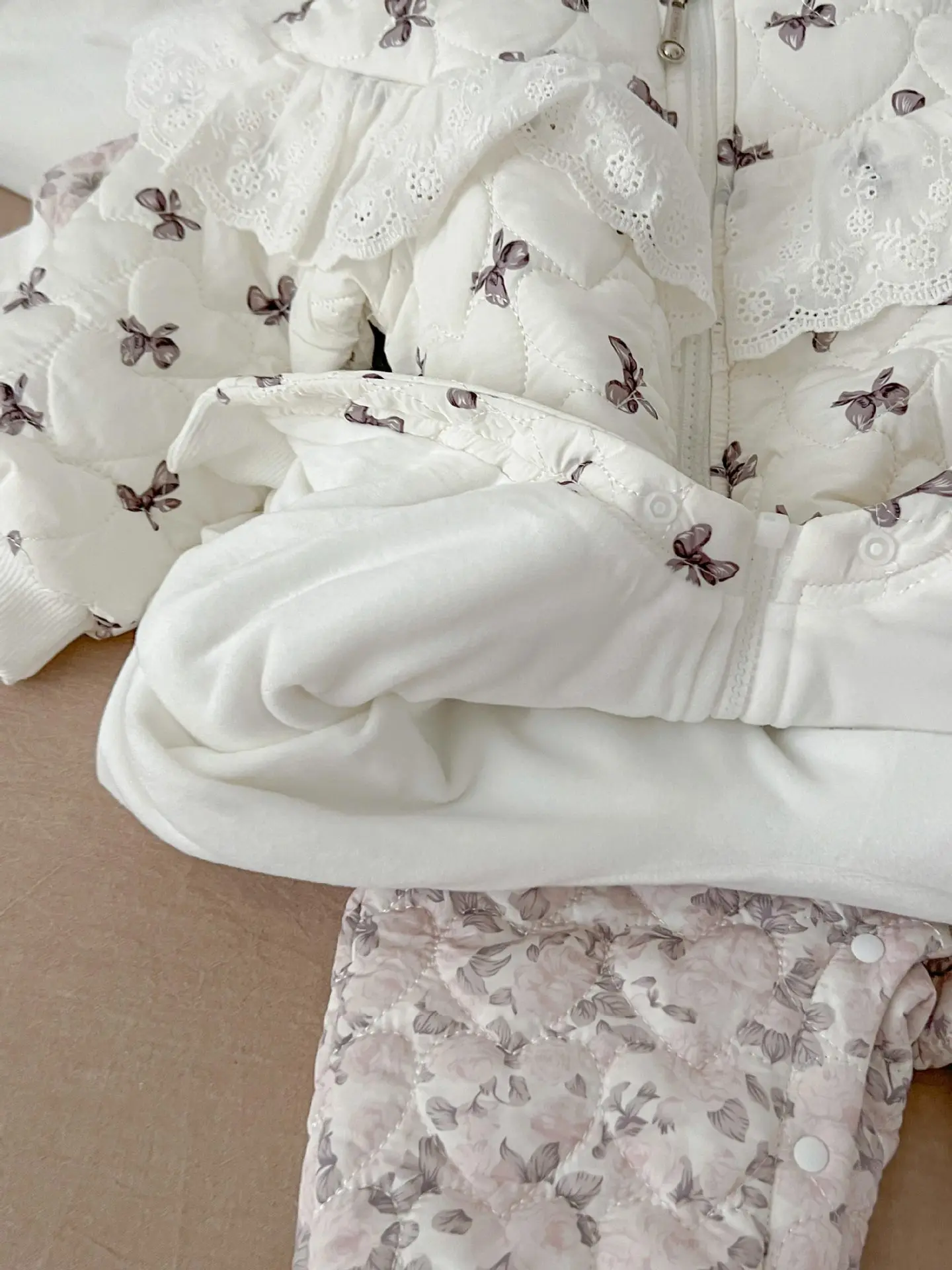 INS Winter Infant and Toddler Bodysuit Thickened Warm Girl Baby Princess Hundred Suit Romper Outwear Kids Fashion Baby clothing