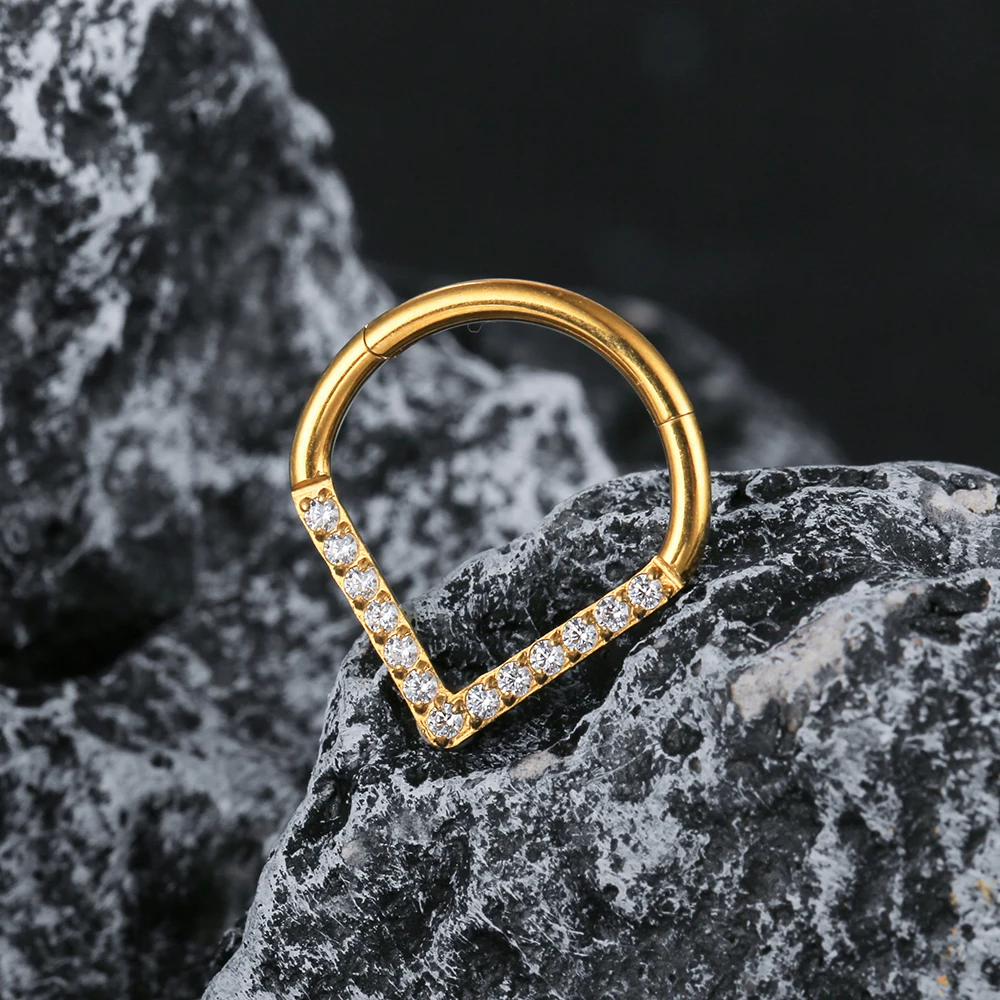 Piercing Hélice Flor OUFER - Acero Inoxidable 316L, 16G, 6/8 Mm, Con Circonita Transparente | Para Cartílago, Diseño Elegante Y Duradero