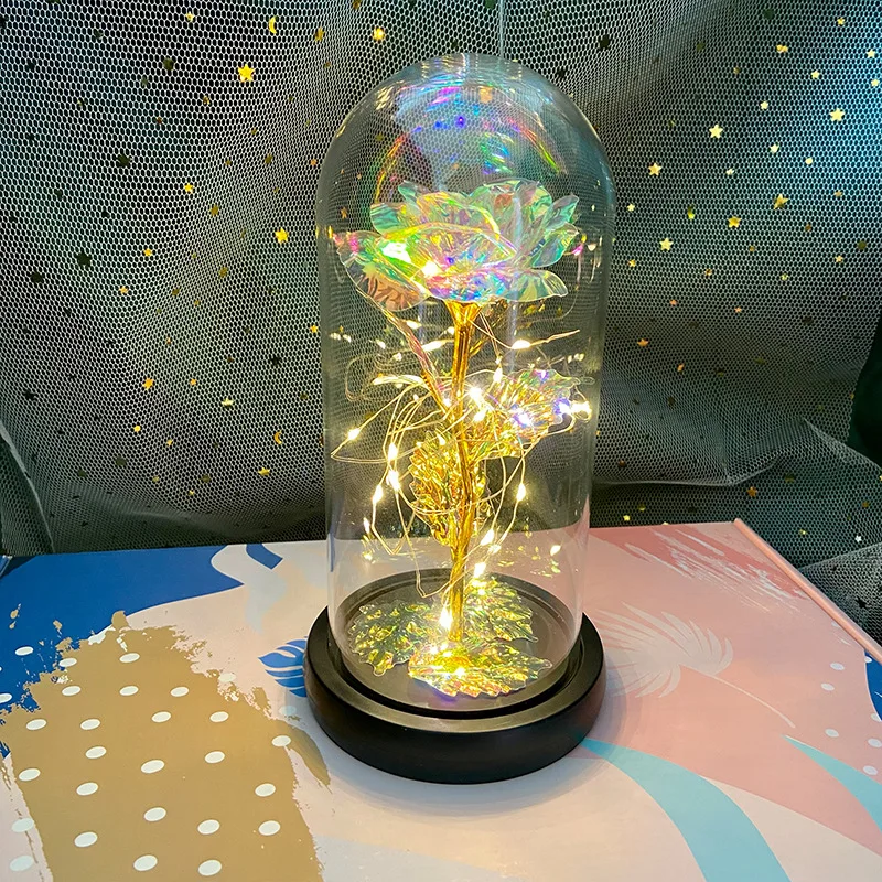 Beauty and The Beast Roses Rose in LED Glass Dome Forever Rose Red Rose Valentine's Day Mother's Day Special Romantic Xmas Gift