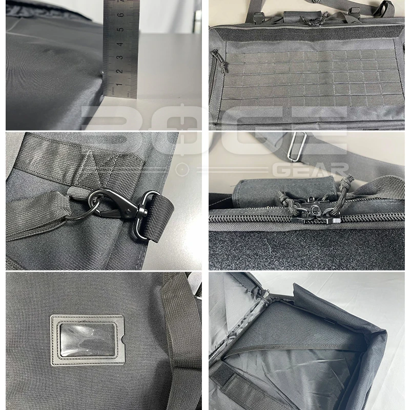 Tactical Rifl Bag Double Gun Case Waterproof Carbine Backpack Molle System Rucksack Transportation Bag Lockable Zipper 46