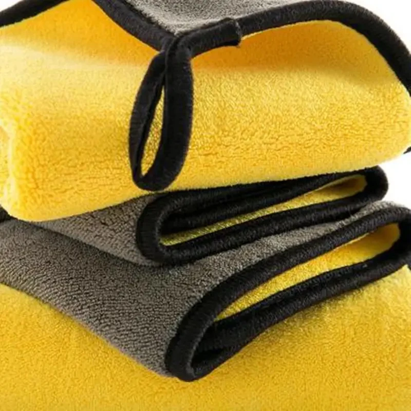Microfiber Cleaning Towels 1/5pcs Soft Thicken Quick Drying Wiping Windows Mirrors Raqs Double Layer