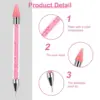 Rhinestone Picker Tool 2PCS with 2 Extra Wax Tips, Dual-Ended Manicure Nail Art DIY Decoration Kit for Rhinestones and Gemstones 3