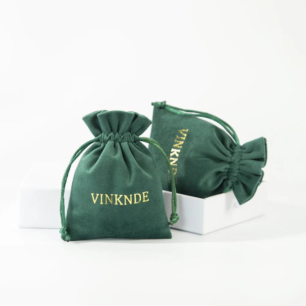 Velvet Jewelry Gift Bags Custom Logo Drawstring Storage Packaging Anime Pouch Rings Earrings Necklace For Women Wedding Favor