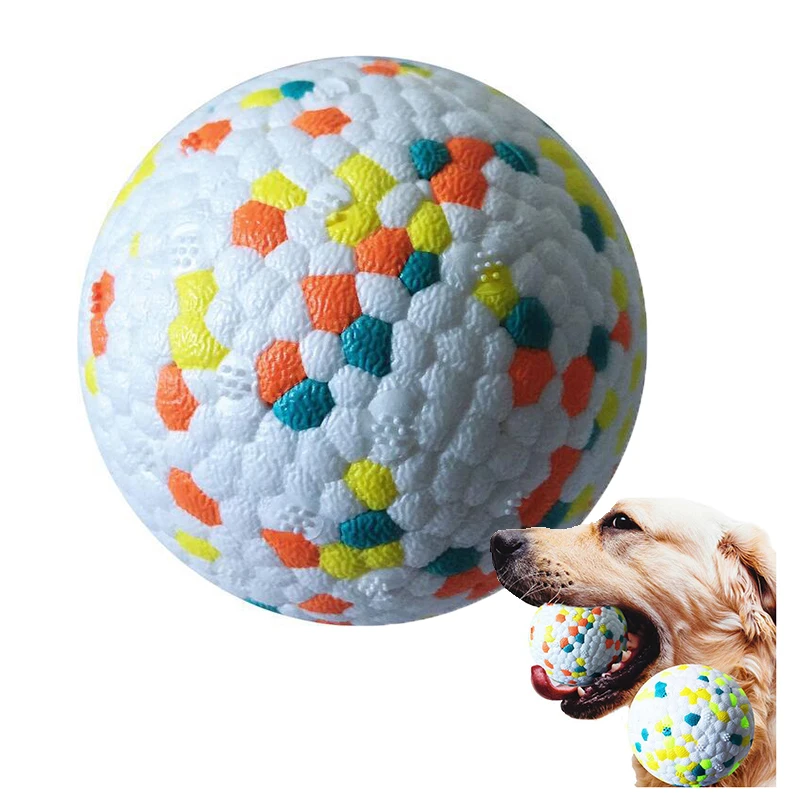 PetDogToyBallLightChewRubberBallHighElasticBiteResistance