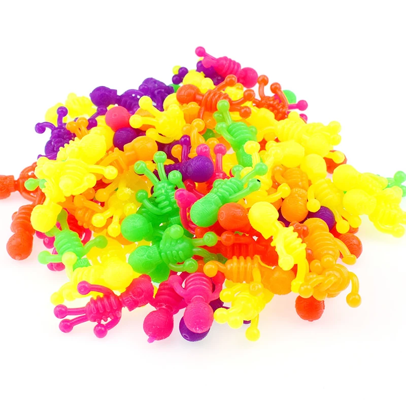 Soft Rubber Small Skeleton Zombie Model Doll Toy TPR Funny Sticky Wall Climbing Men Toys For Children Halloween Toy 10pcs
