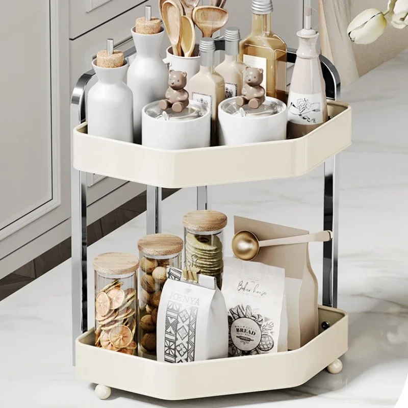 

Kitchen Spice Organizer Corner Spice Rack for Oil Salt Stylish Wall Corner Storage Multifunctional Iron Triangular Shelf