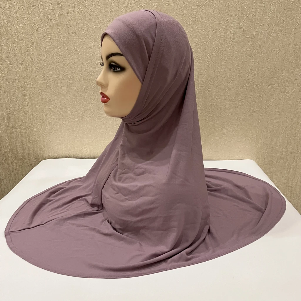 H292 일반 두 조각 턱 부분이있는 대형 이슬람 hijab 최고 품질의 amira 이슬람 스카프에 당겨 뜨거운 판매 머리 스카..