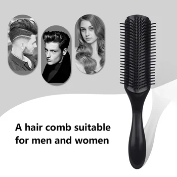 Pettine per lo styling dei capelli a nove file, impugnatura antiscivolo, antistatico, per radici dei capelli soffici, lisce e senza incrostazioni, speciale per parrucche di capelli veri.