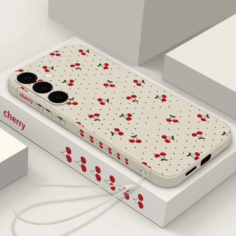 Little Cherry Soft Magnetic Case with Lanyard