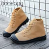 Fashion Male Flats Men Designer Vulcanize Shoes Waterproof Sneakers Men High Top Shoes Canvas Lace-up Men Casual Shoes Daily 6