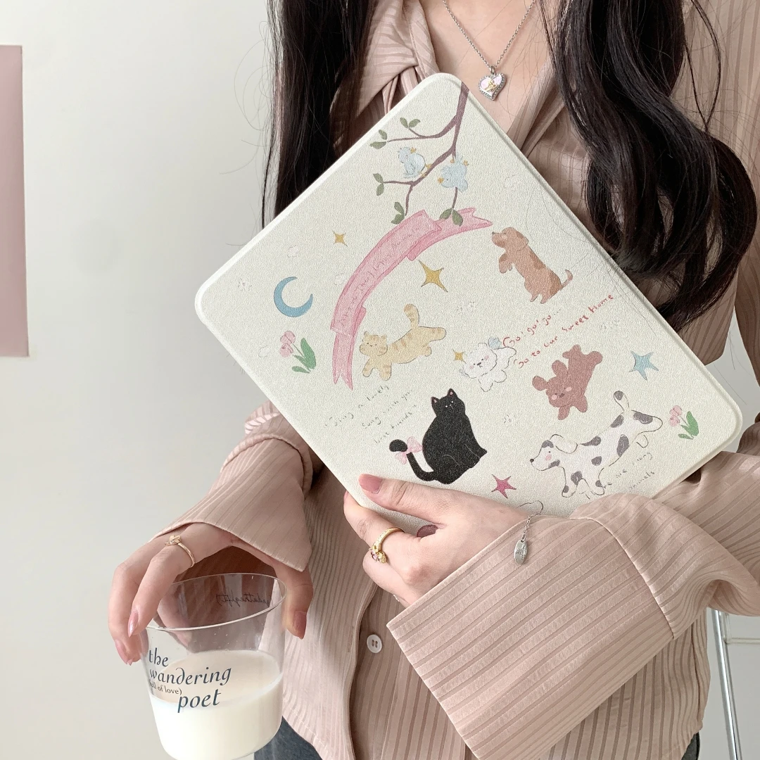 Cute Cartoon Cat Case For iPad
