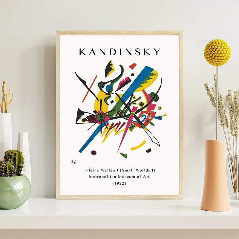 Wassily Kandinsky Famous Poster Vintage Exhibition Museum Canvas Print Abstract Painting Wall Picture for Living Room Home Decor