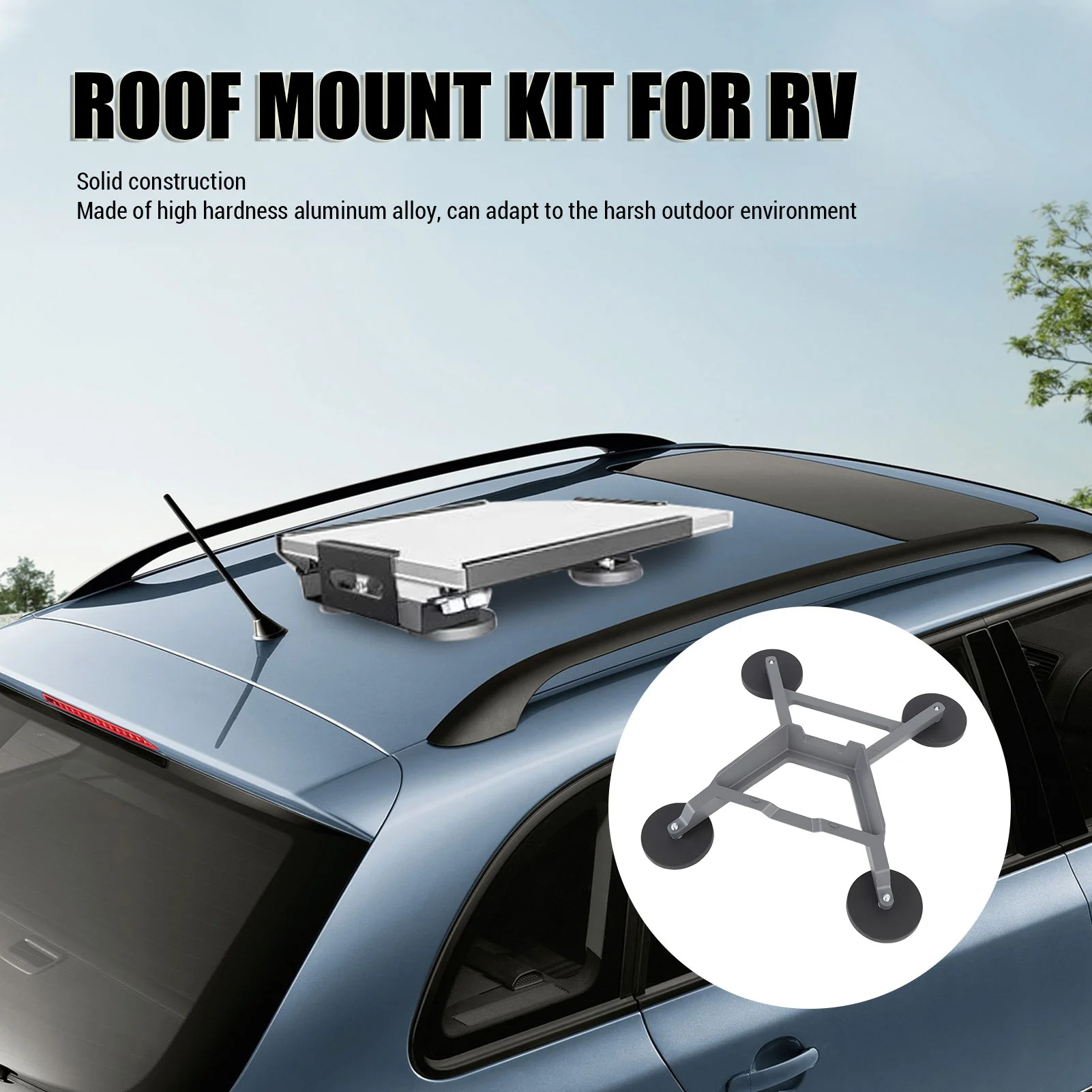 Magnetic Quick Release Roof Mount Aerodynamic Magnetic Car Roof Mount Strong Magnetic Force Weather Proof for Camping Vehicles