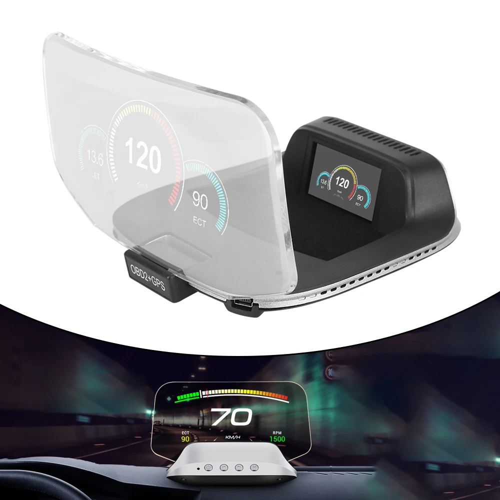 네비게이션 GPS OBD2 속도계 C3 HUD 자동차 전자 자동 프로젝터 Hud, 휴대용 헤드 업 디스플레이