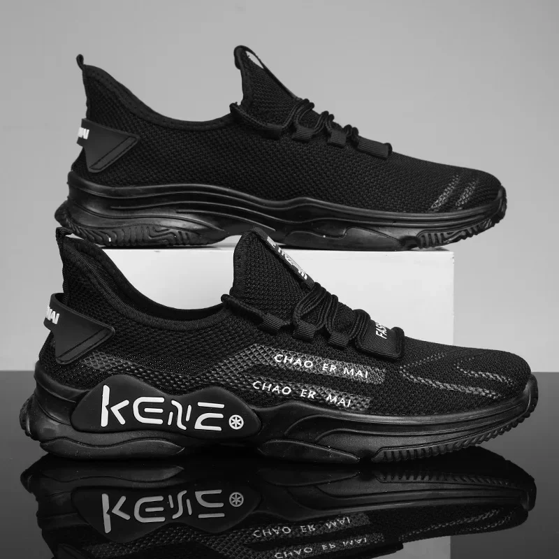 

New men's high mesh soft sole woven sneakers Casual shoes Breathable sports running shoes