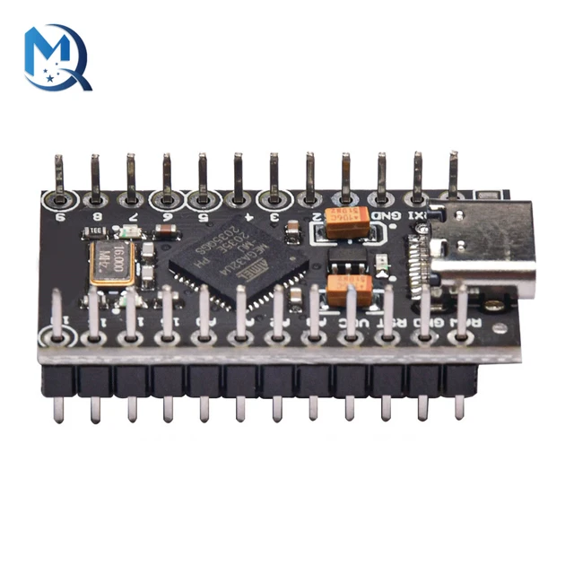 KOOKYE 3PCS Pro Micro ATmega32U4 5V/16MHz Module Board 2 Row Pin Header for  Arduino Mini Leonardo