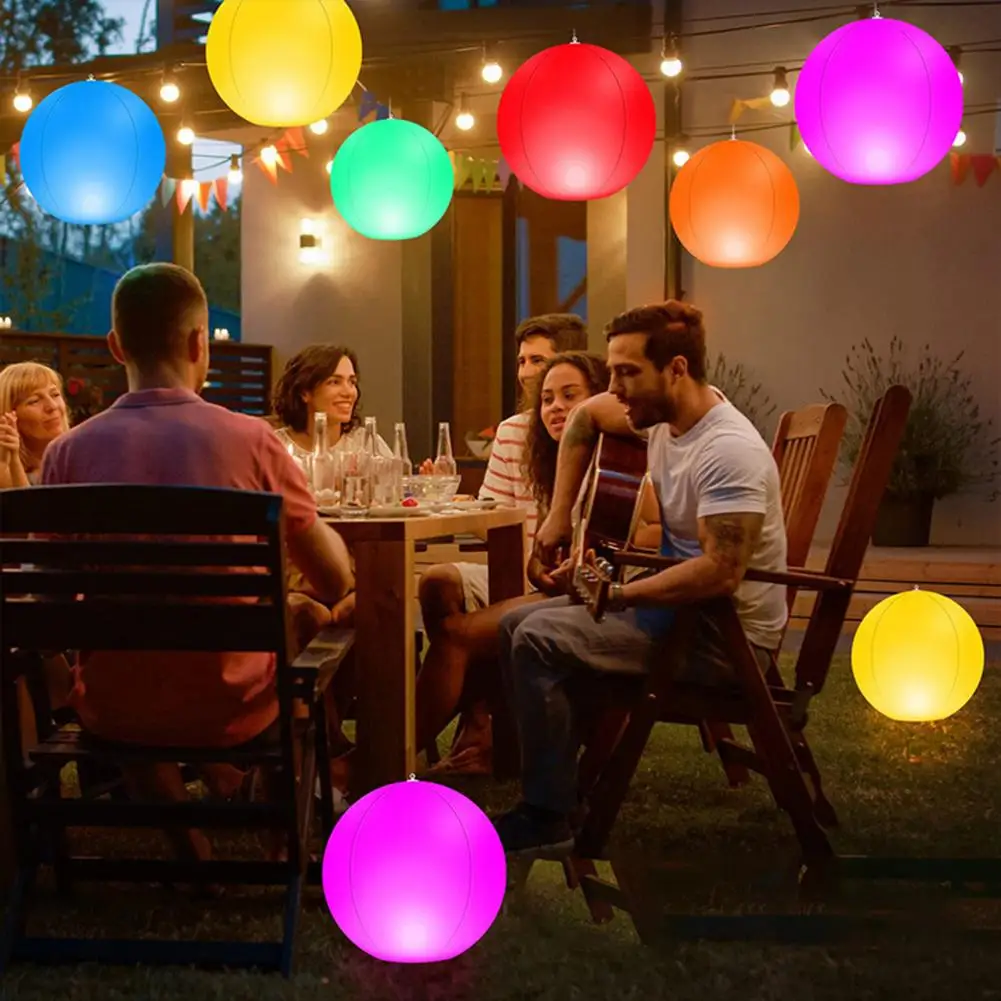 Rgb Color Changing Ball Led Ball Solar Powered with Remote Control for Swimming Pool Parties 16 Colors Led Waterproof