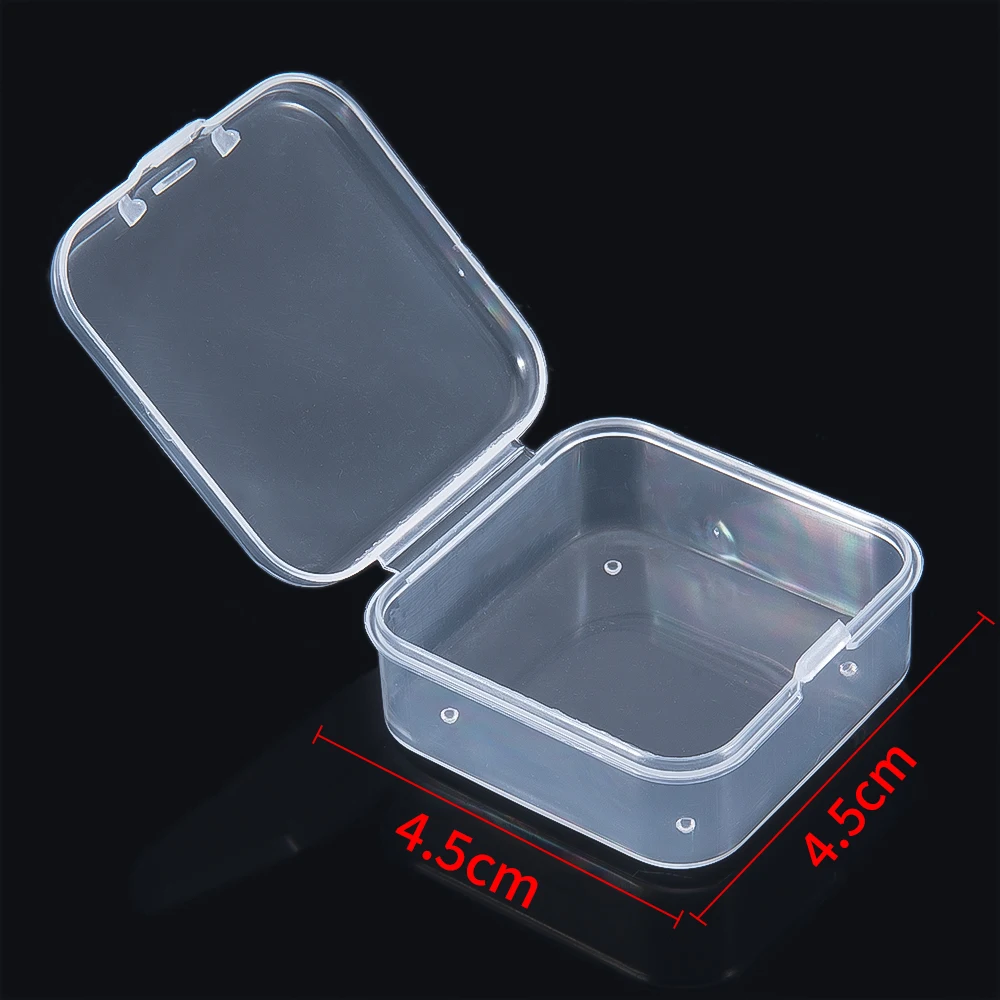 1pc Mini Rechteckige Transparente Kunststoff Box Halskette und Ohrring Schmuck Verpackung Staub-Proof Box Perlen Lagerung Box – Detail 11