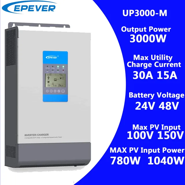 EPEVER® IP1000-12 Reiner Sinus 1000W 12V auf 230V - (0% Mwst), 180