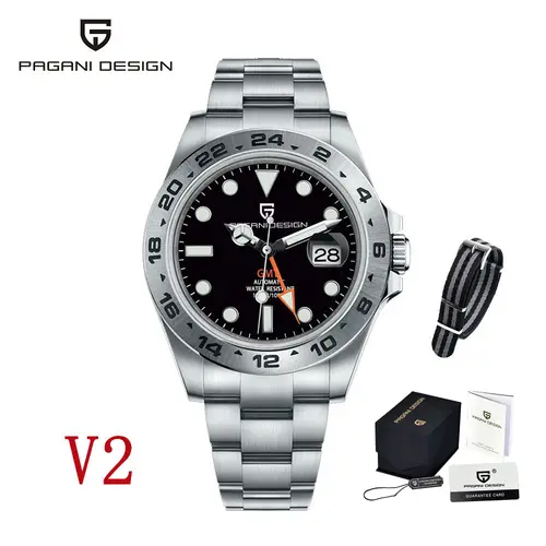 PAGANI DESIGN 2026 New Automatic Machinery Men's Watch GMT DG5833 Stainless Steel sapphire crystal 10Bar Waterproof reloj hombre - Image 8
