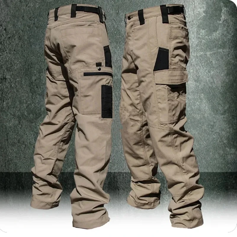 Men's Cargo Pants Multi Pockets Work Trousers Casual Tactical Pants Male Outwear Straight Autumn Winter Wear-resisting Trousers 2