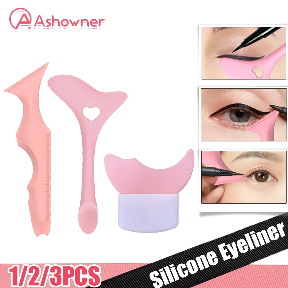 SiliconeEyelinerRulerStencilWingTipsMakeupAssistEyelinerTool