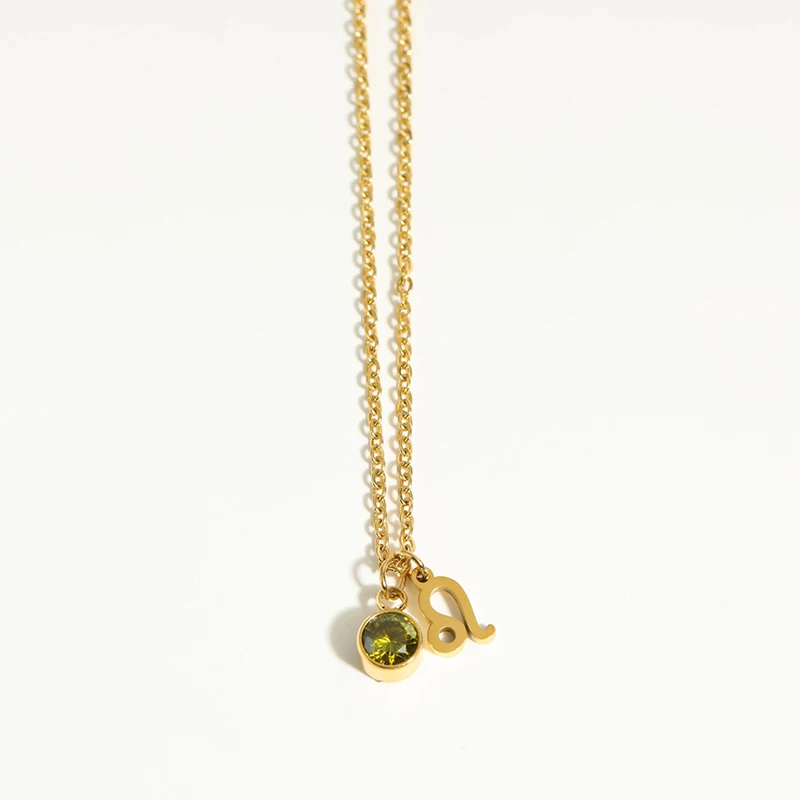 Collana Costellazione Qings – Ciondolo Zodiaco In Acciaio Al Titanio Con Zirconi – Regalo Di Compleanno Per Donna O Ragazza