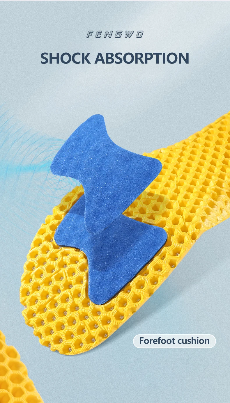 Bangni Memory Foam Insoles Orthopedic Sport Support Insert Woman Men Shoes Feet Soles Pad Orthotic Breathable Running Cushion