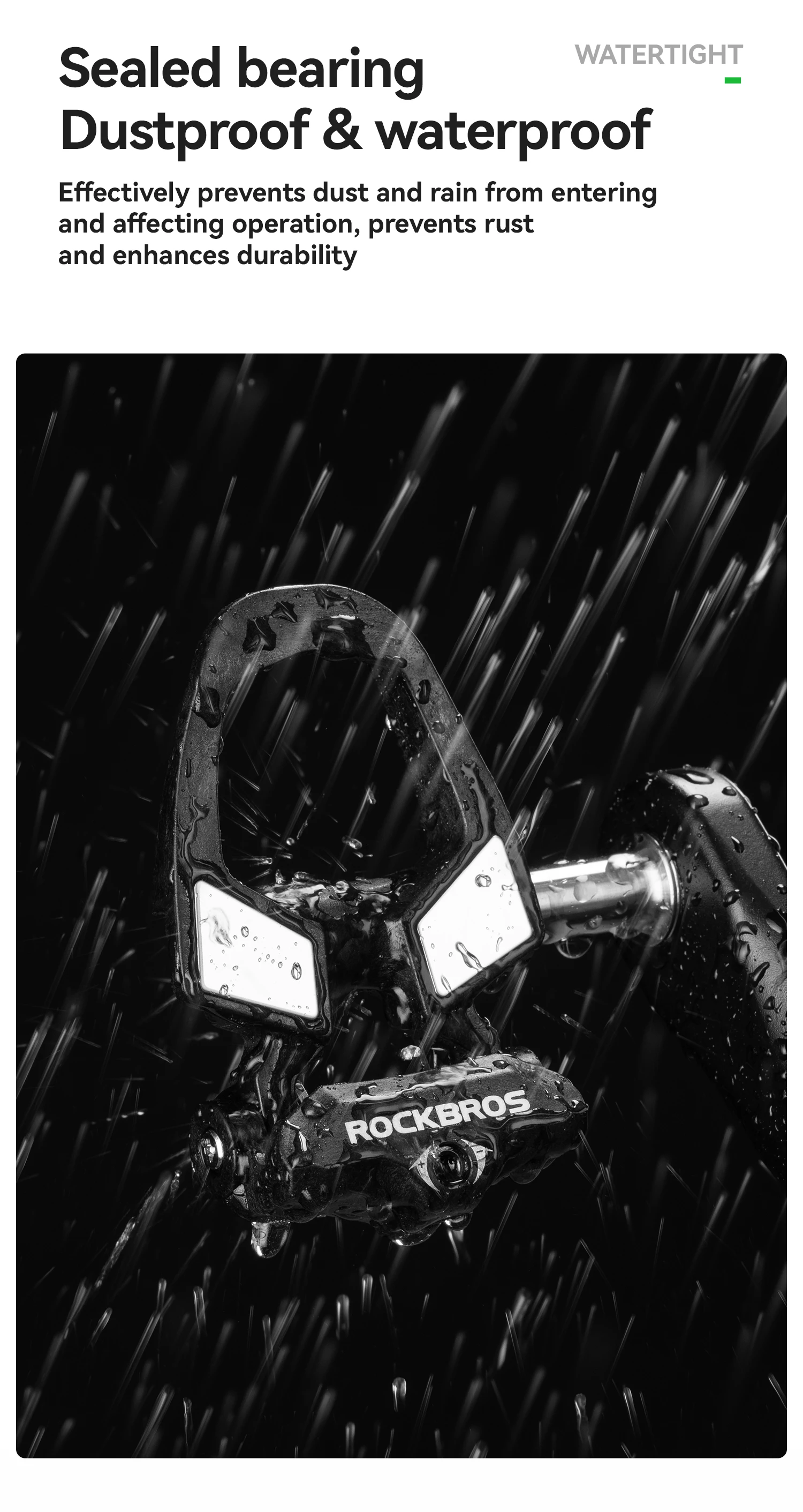 ROCKBROS Rennrad-Carbon-Schlosspedale, leichtes SPD-Achsenpedal aus selbstsichernder Titanlegierung mit Verriegelungsplatte für Rennrad – Detail 11
