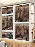 Многофункциональный складной шкаф для хранения, пылезащитный шкаф, шкаф для мелочей, органайзер, ящик для хранения — изображение 3