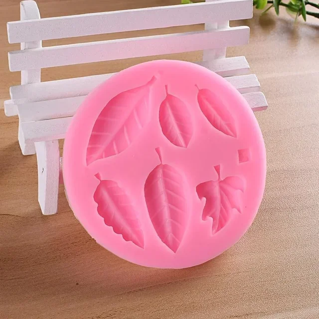 Leaf Shaped Kitchen Baking Tools 6 Holes Silicone Molds with Chocolate Molds Sugar Flipping Cake Decoration Molds Accesories 5