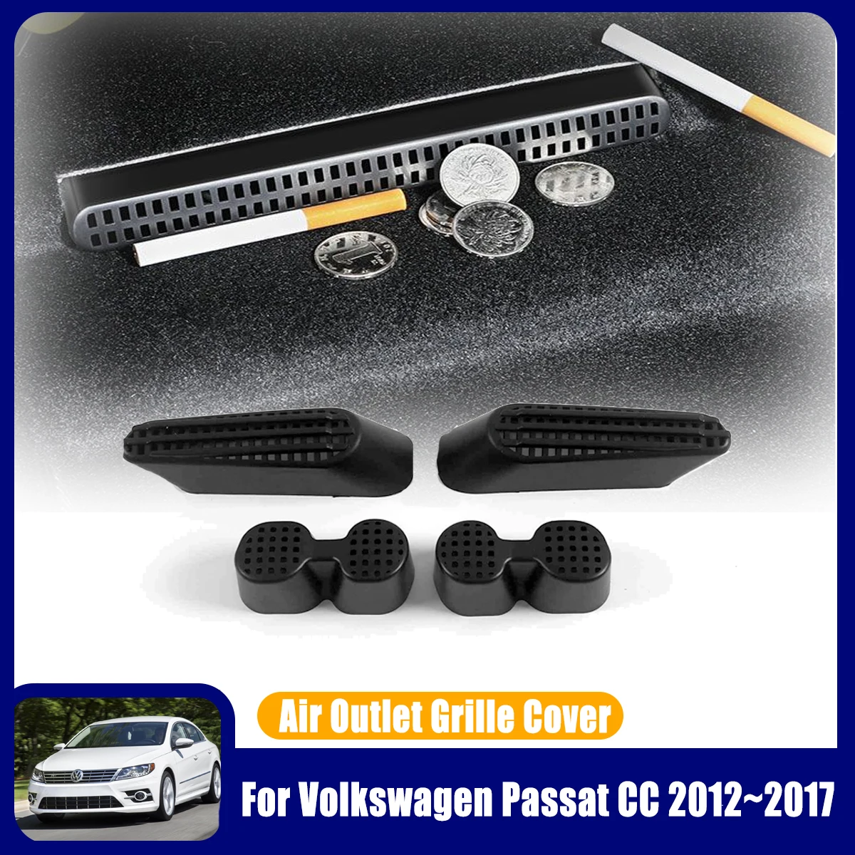 

For Volkswagen VW Passat CC 2012~2017 Car Air Condition Outlet Vent Covers Trim Under Seat Protection Interior Accessories Mesh